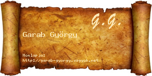 Garab György névjegykártya