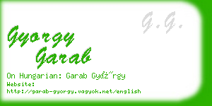 gyorgy garab business card